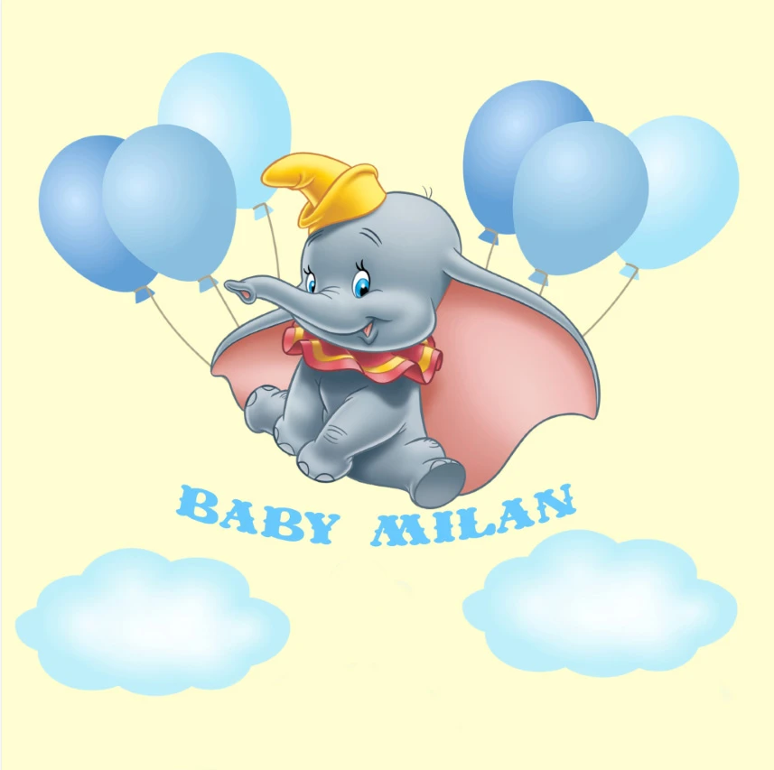 8x8ft Bleu Ballons Dumbo De Fete De Douche De Bebe Nuages Personnalise Photo Personnalisee A Faire Soi Meme Studio Fond Toile De Fond Vinyle 10x10 10x12 Aliexpress