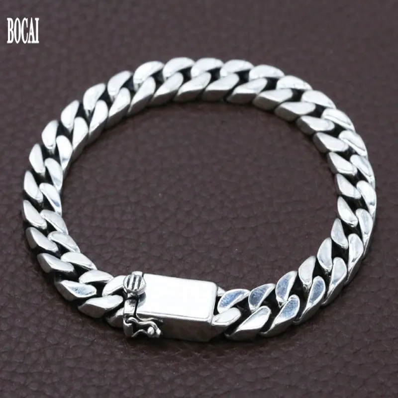 925 Стерлинговое Серебро, модные ювелирные изделия, Тайское Серебро s925, серебро для мужчин, японская вишня, мужской браслет, пара серебряных браслетов