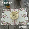 Modern Table Place Mat Pad Cloth Embroidery Cup Mug Coffee Tea Doily Drink Coaster Christmas Decoration Dinner Party Kitchen ► Photo 1/3