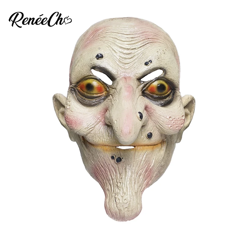 

Reneecho Adult Witch Mask Halloween Costume Masks Horror Mask Long Nose Cosplay