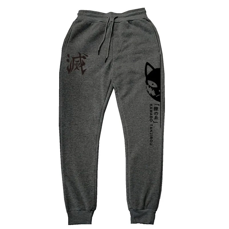 khaki uniform pants Anime Demon Slayer Print Sweatpants Kimetsu No Yaiba Harajuku Sportswear Men Women Fashion Jogging Pants Trousers Jogger Bottoms black casual pants