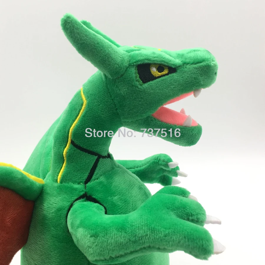 Аниме Зеленый стоящий Rayquaza плюшевый Чаризард Spitfire игрушечный Дракон игрушки мягкие животные Дети Рождественские подарки 10 дюймов