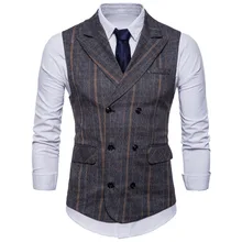 Сезон весна-осень; стиль Повседневное модные Для мужчин большой Размеры Бизнес двубортный Повседневное клетчатые куртки с эластичной резинкой