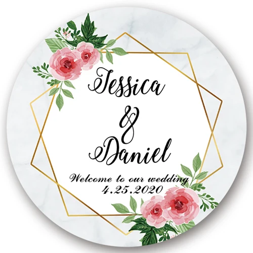 PERSONALISED Wedding Favour Sticker Seals LabelsLace3 Sizes 