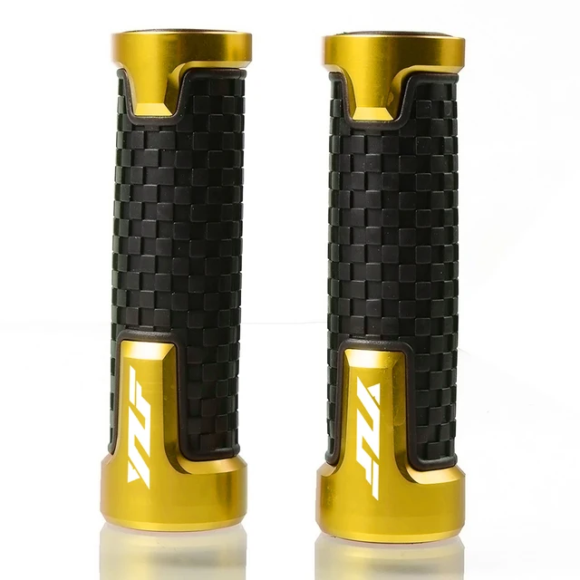 CNC 22MM Motorcycle Handlebar Grips Handle Bar Cap End Plugs For Yamaha YZF R1 YZF R6 YZFR6 YZF R125 YZFR15 R25 YZF R3 YZF R25 gold