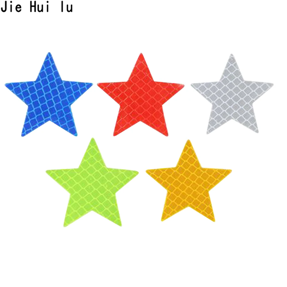 

Newest Warning Decals Reflective Sticker Stars For Motorcycle/Bicycle / Helmet For Visible Safety 5Pcs Car Accessories Styling