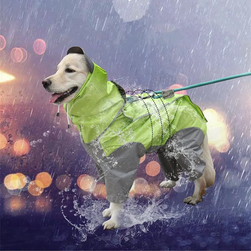 Водонепроницаемые дождевые куртки для собак, собачьи плащи, защитные комбинезоны для собак, пончо, плащ для маленьких средних и больших собак