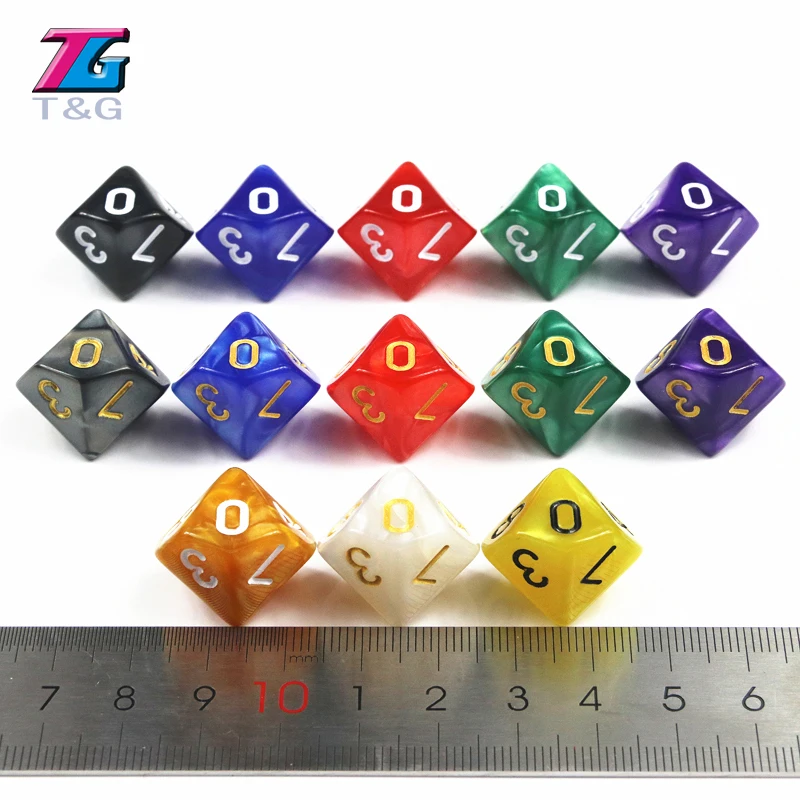 D10 игральные кости для Rpg DnD 10 богатые цвета Настольный многогранный набор игра Dnd |