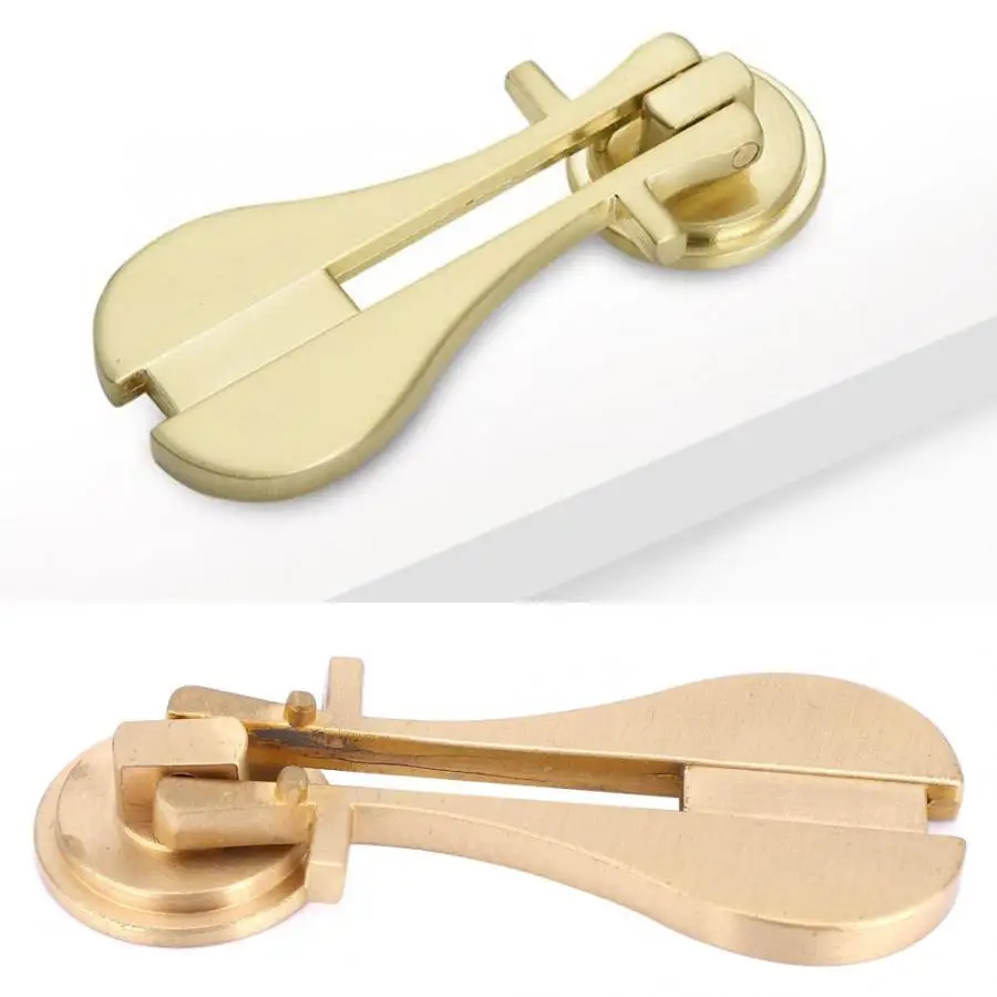 Brass Single Hole Cabinet Pull Handle 65x25mm Furniture Closet Wardrobe Drawer Door Knob