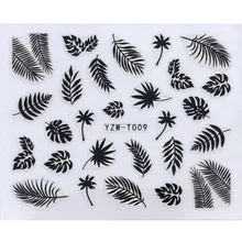  Nail Stickers for Manicure Nail Sticker Sliders For Nails Decal Self-adhesive Figures Transfer Black DIY Accessories Spring 