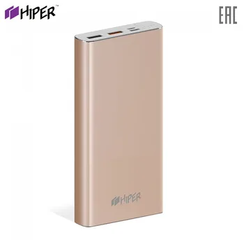 

Power Bank HIPER MPX15000 fast charge PD QC type-c macbook connector charger compact power banks external battery Powerbank Li-Pol 15000mAh 15000 mAh