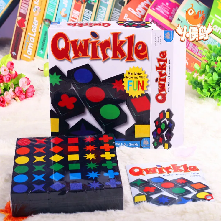 Подлинный продукт, Американский Образовательный мышление, Qwirkle игра на пуговицах, шахматы, детские развивающие настольные игрушки для родителей и детей