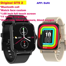 Reloj inteligente GTS 2 VS P8 para hombre y mujer, pulsera deportiva con control del ritmo cardíaco, Bluetooth y llamadas, personalizado