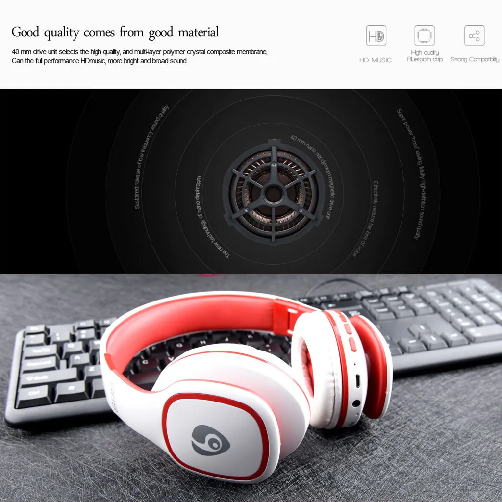 S98 Bluetooth Headphones Stereo Wireless Bluetooth Headset Gaming For PUPG/PS4