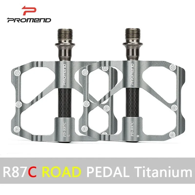RCSilver PROMEND Mtb педали быстроразъемные педали для шоссейного велосипеда противоскользящие сверхлегкие педали для горного велосипеда углеродное волокно 3 подшипники Pedale Vtt - Цвет: RCSilver