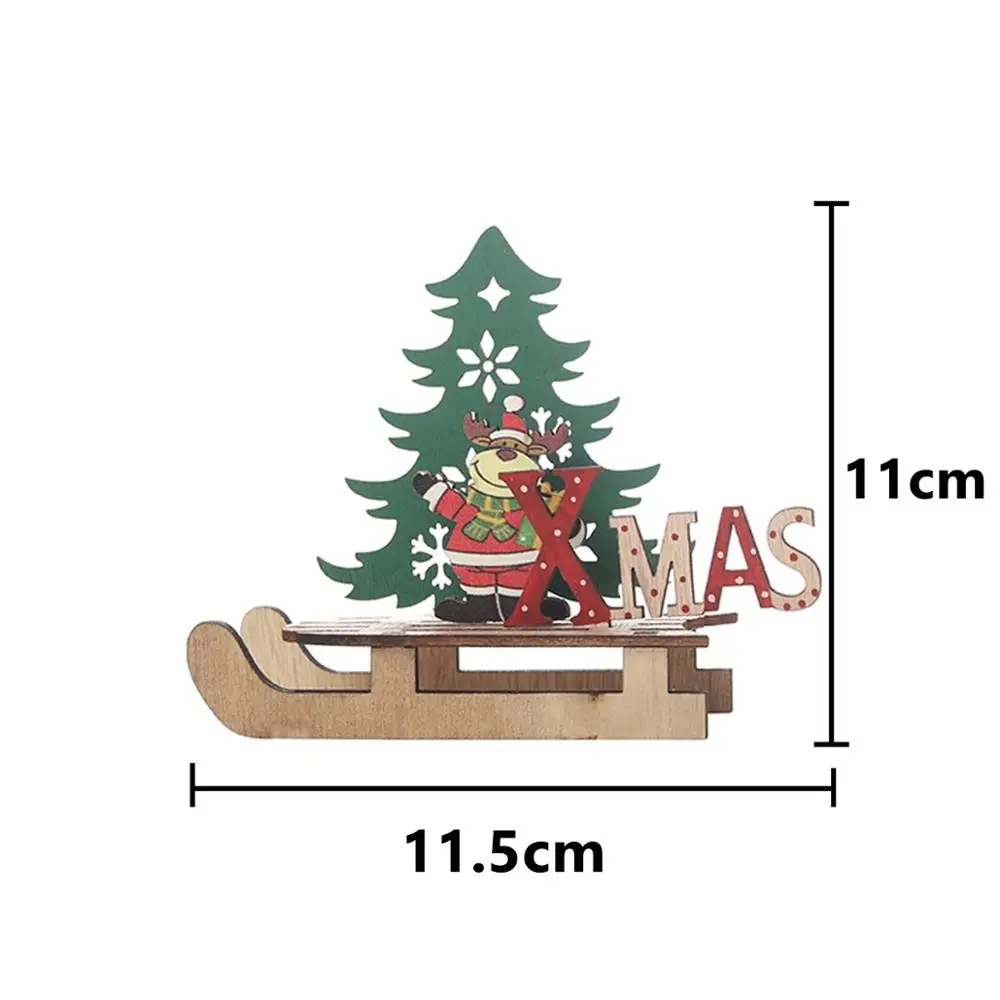 Taoup, деревянные рождественские украшения, Рождественский Декор для дома, Санта-Клаус, рождественские украшения из дерева, сделай сам, Рождественский Декор для стола, Noel Elk - Цвет: Elk Ornaments