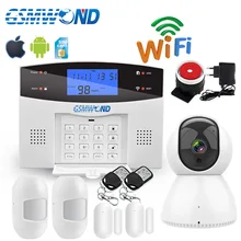 Système d'alarme domestique anti-cambriolage, wi-fi, GSM/PSTN, 433MHz, capteur sans fil, enregistrement automatique, application IOS/Android
