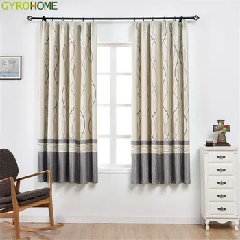 

Modern Simple Wave Striped Curtains for Living Room Kitchen Bedroom Window