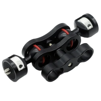 

Dual Ball Head Magic Arm Mount Dual Ball Head Hot Shoe Magic Arms Mount with 1/4 inch Screw for Canon Nikon