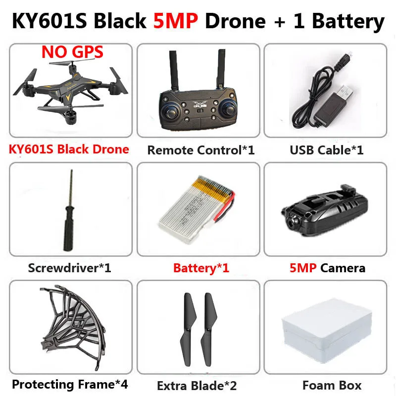 KY601S 5MP B 1B KY601G KY601S Профессиональный Дрон с камерой 4K HD 5G WiFi gps FPV дистанционное управление расстояние 2 км RC Квадрокоптер вертолет детские игрушки - Цвет: KY601S 5MP B 1B
