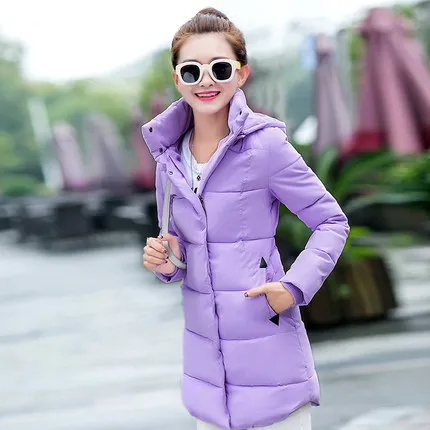 Куртки для ватной куртки осень зима толстые средней длины пуховики с хлопковой