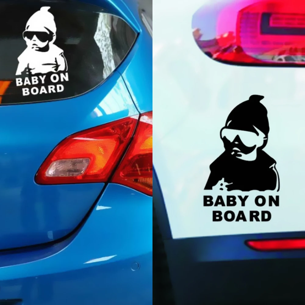 Милый BabyCar Наклейка на окно светоотражающая пленка 3D Автомобильная наклейка