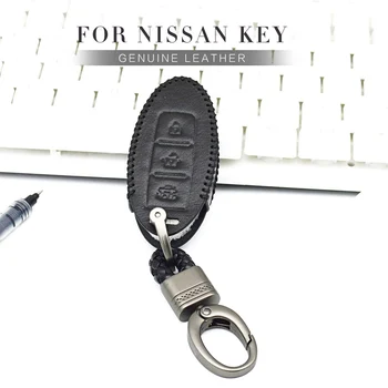 

Car Key Protection Shell Key Case Cover For Nissan Note Qashqai J10 J11 Micra Teana Altima Murano Navara Leather Key Ring Shell