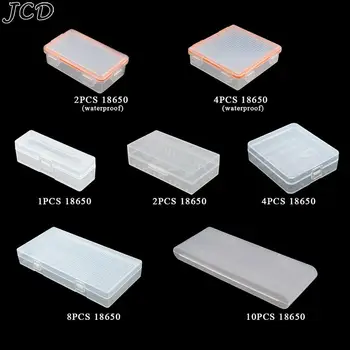 

JCD Hard Plastic 18650 Battery Storage Boxes Case Holder With Clip For 1/2/4/8x/10x 18650 Rechargeable Battery Waterproof Cases