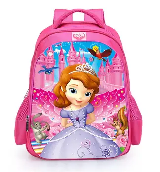 

Large Kids Cartoon Character backpack Children's school Bagpack Elsa & Anna Sophia Princess Schoolbag for teen girls pupil