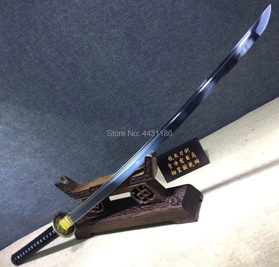 Hand-Forging Samurai Battle Knife Saber Full Tang High Carbon Steel Blade Sharp Cut Bamboo Japanese Dao Sword Katana