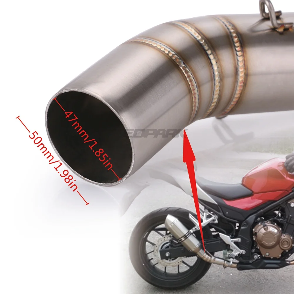 Средняя выхлопная труба мотоцикла для Honda CBR500R CB500X выхлопные системы