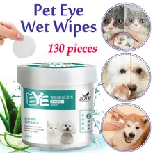 130 pezzi salviette per la pulizia degli animali domestici salviette umidificate per gli occhi di animali domestici cane gatto toelettatura strappo smacchiatore asciugamano bagnato pulito