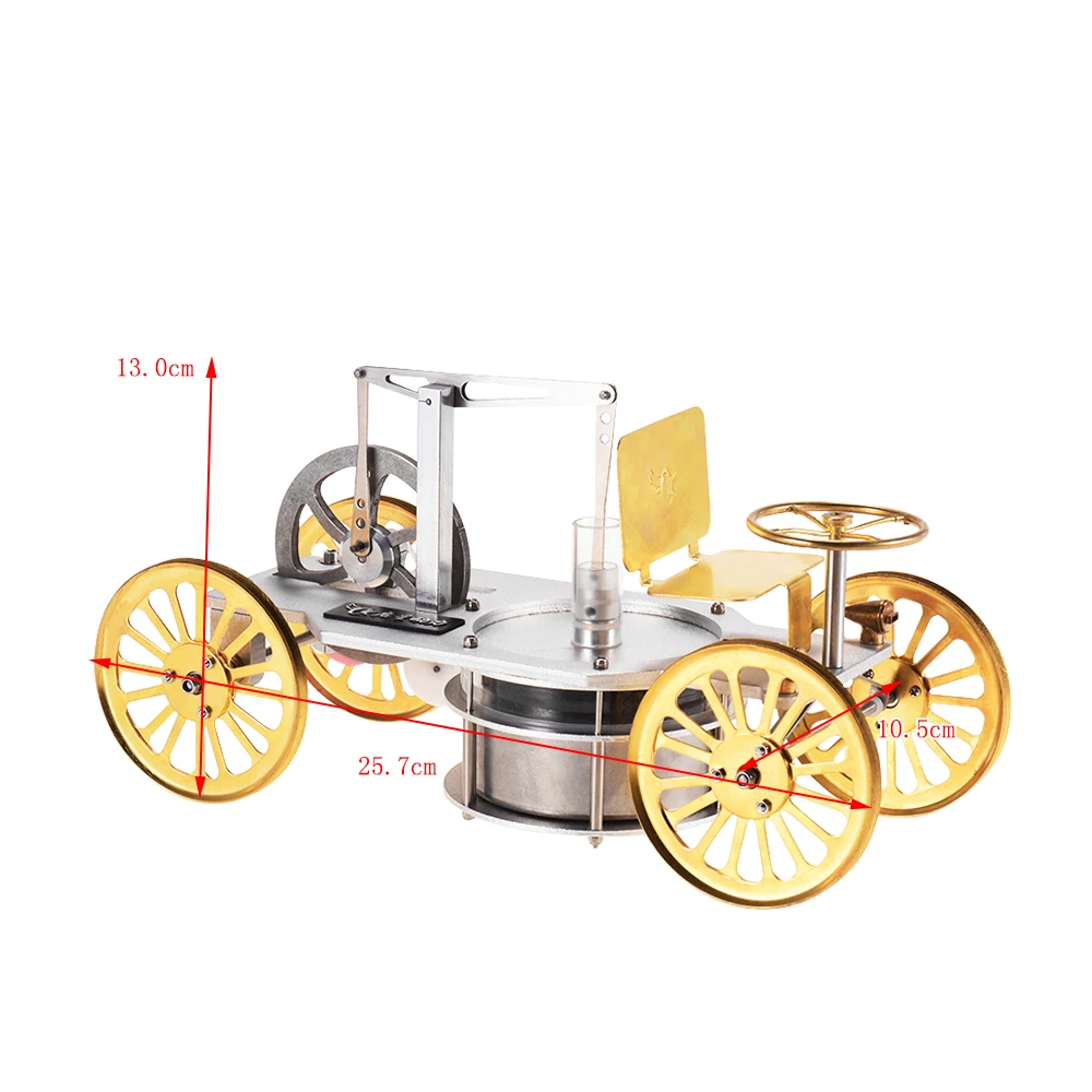 

Low Temperature Metal Stirling Engine Motor Model Vehicle Car Kit Steam Heat Science Experiment Physical Educational Toy