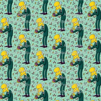 

Simpson Beautiful Cartoon rayon Cotton stretch Fabric Coloured Magic Super Boys Digital Fabric Patchwork Diy Sewing Shirt