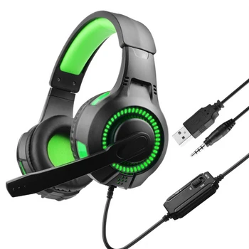 

ALLOYSEED A60 3.5mm USB Wired Gaming Headset RGB Light Over Ear Headphones With Mic For PS4/Xbox One/XBOX 360/Nintendo Switch/PC