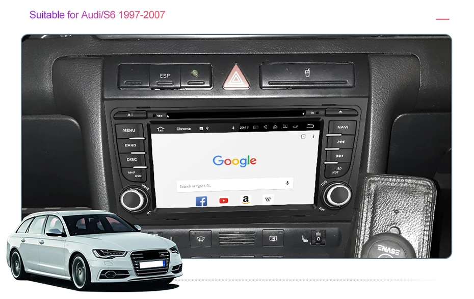 Flash Deal Android Bluetooth Autoradio Vehicle GPS Navigation for Audi A6 DSP Auto Radio 2 Din Touch Screen Car Multimedia Player Parktroni 19