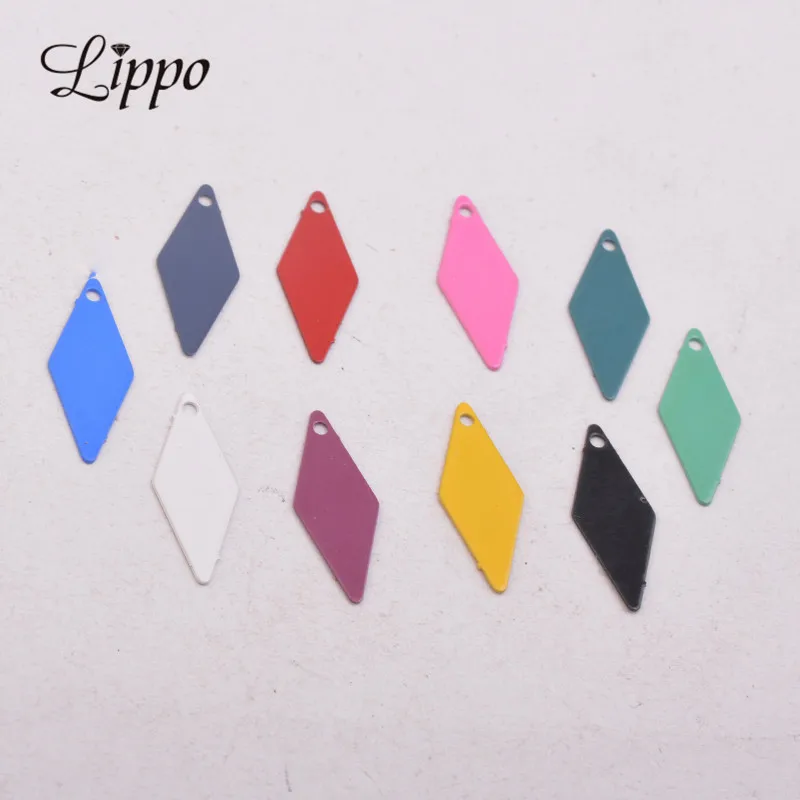 10 Ciondoli A Rombo In Metallo Dorato – 46 X 22 Mm, Foro 1.1 Mm – Rame – Per Creazione Gioielli Fai Da Te