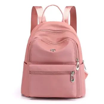 

2020 Casual Nylon Backpack Women Black Waterproof School Bags For Teenage Girls High Quality Fashion Travel Muti-pocket Packbag