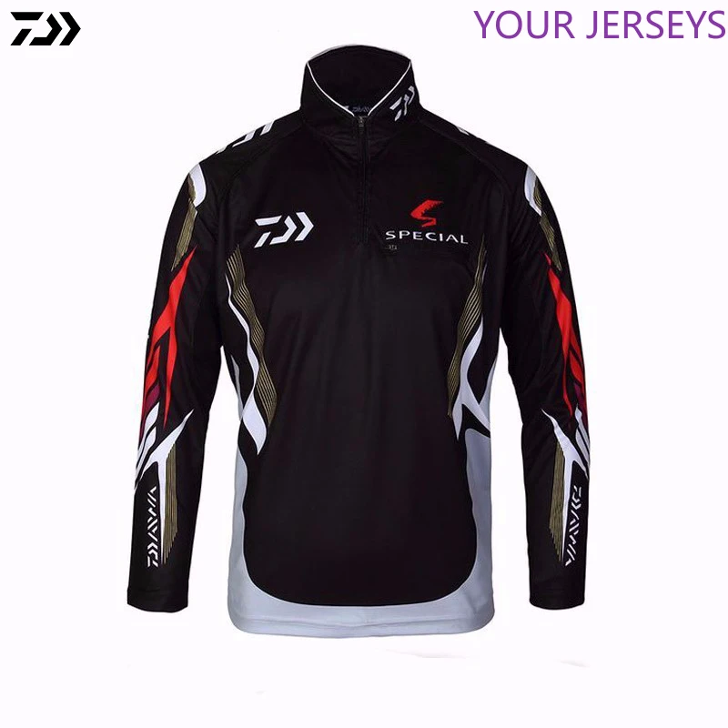 

DAIWA Men Professional Fishing Shirts Quick-Drying Outdoor Cycling Hiking Anti-UV Sports Breathable Fishing Clothes Plus M-5XL