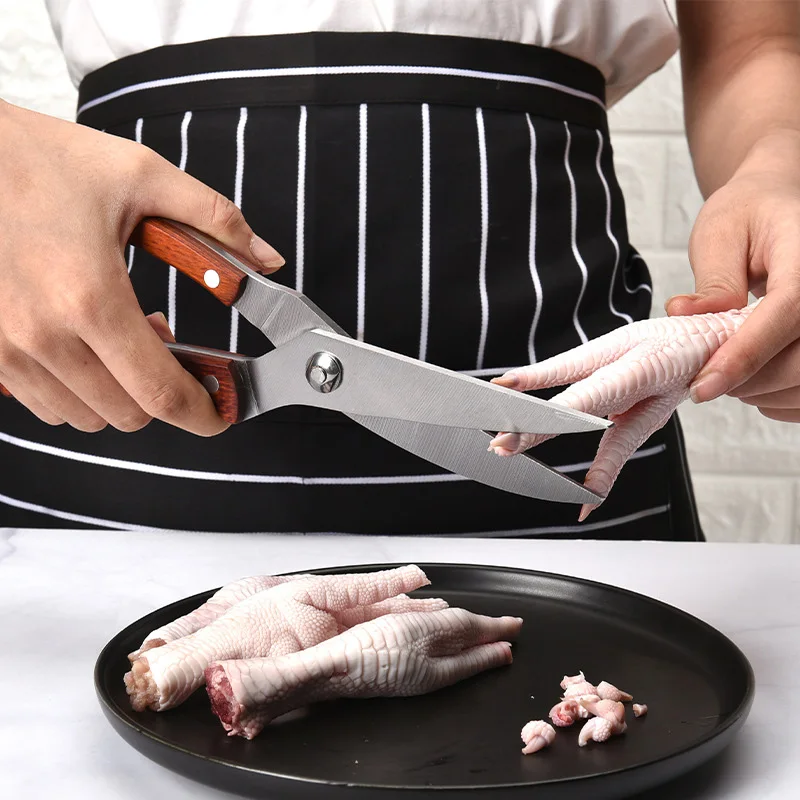 Ножницы для еды деревянная ручка ножницы куриных костей нержавеющая сталь