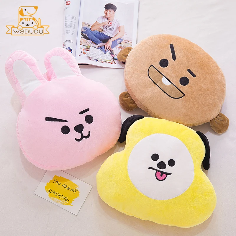 BT21 подушки детские Chimmy TATA Shooky Ван RJ Манг Плюшевые Милые Мультяшные игрушки животных Собака фигурки лошадей Bangtan обувь для мальчиков малыш