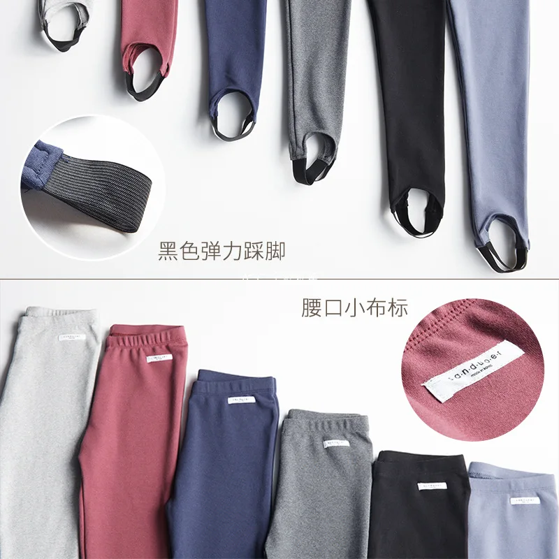 TS A1750 новые осенние женские штаны, одноцветные штаны из 95% хлопка, флисовые Хлопковые Штаны, женские плотные леггинсы 231 г