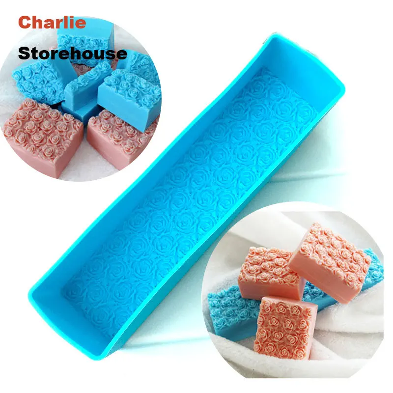 

Cross Border for Rose Toast Double Open Wooden Box (Silicone Mold + Wooden Box) 1Kg Cold Process Soap Handmade Soap Mold