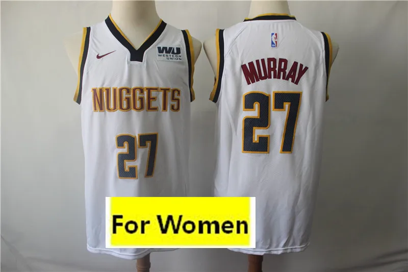 Женский бейсбольный мяч Денвер Аллен Айверсон#15 Nikola Jokic#27 Jamal Murray майки - Цвет: 8