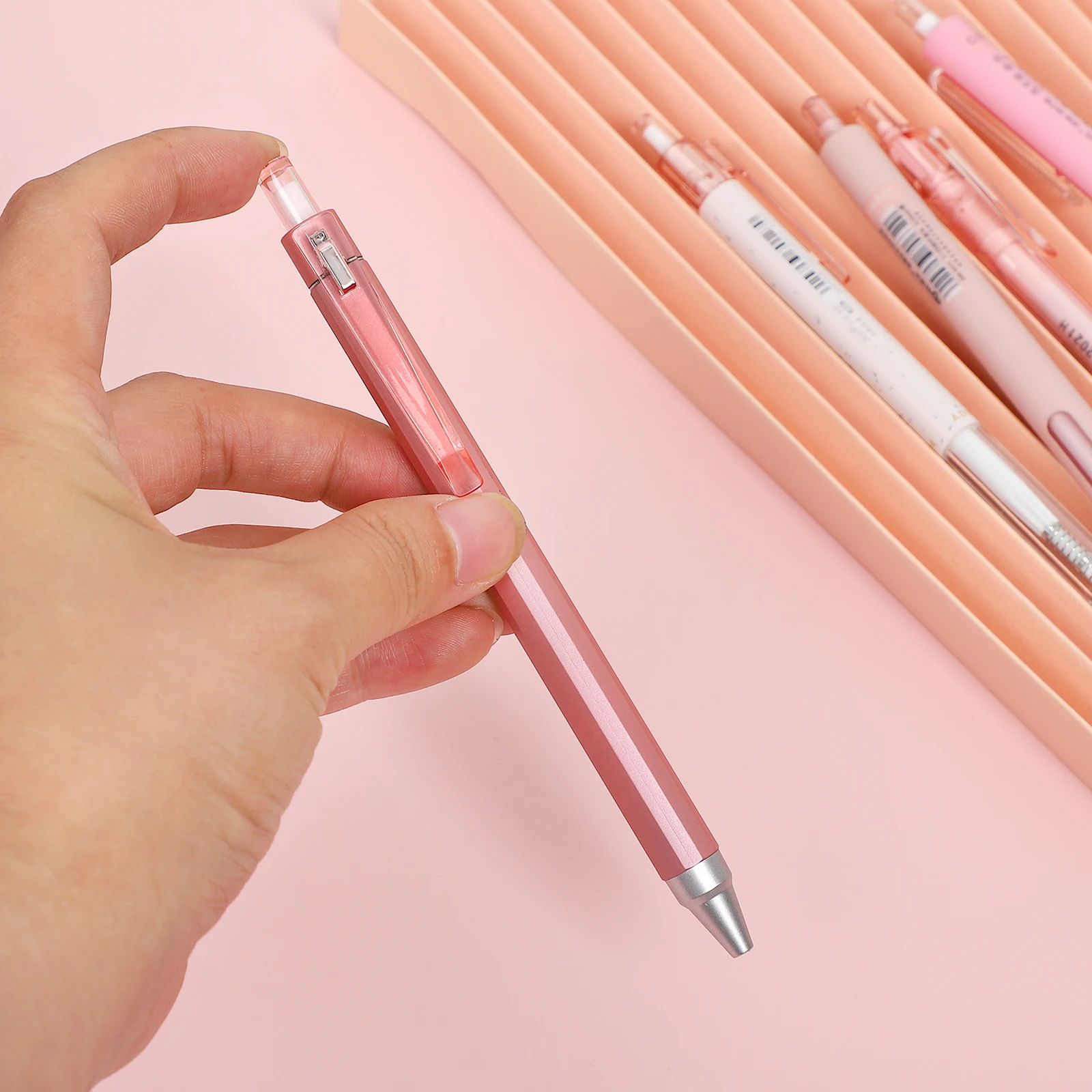 JIANWU 3/6 Pcs/Set Refreshing Simple Press Gel Pen 0.5mm