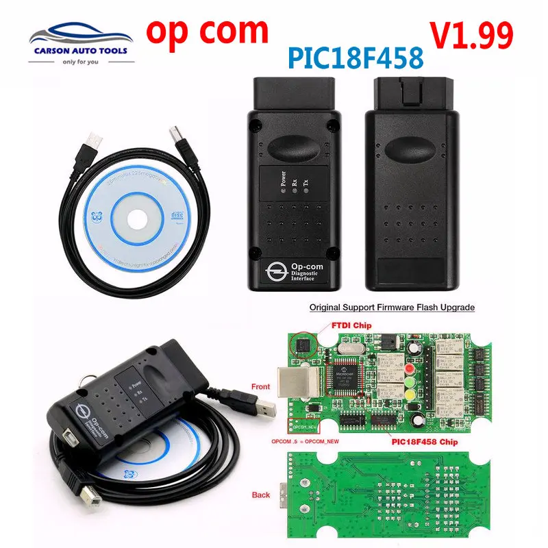 

2017 Best OP-COM OP COM Original Chip Diagnostic Interface Auto Diagostic Tool for Opel Opcom V5 Version boards Free Shipping