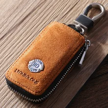 Высокое качество, брелок из воловьей кожи, модный держатель из натуральной кожи на молнии, автомобильный держатель для ключей, унисекс, кошелек для ключей, Organizador De Llaves D991