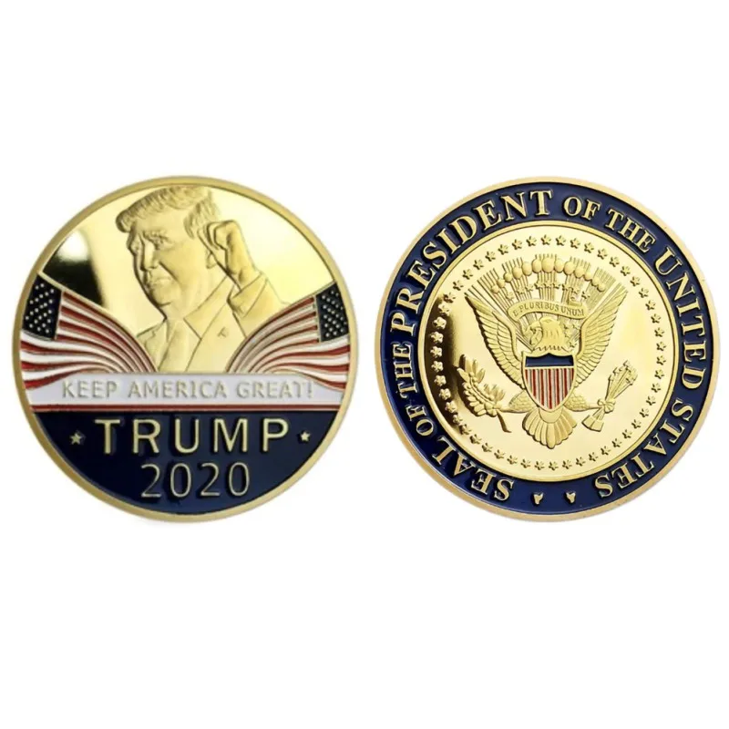 Президент памятный значок Дональда Трампа монета Биткоин коллекция подарок Бит