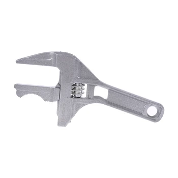 

Adjustable Wrench with Aluminium Alloy Large Open End Universal Spanner for Water Pipe Screw Bathroom Repair Tool