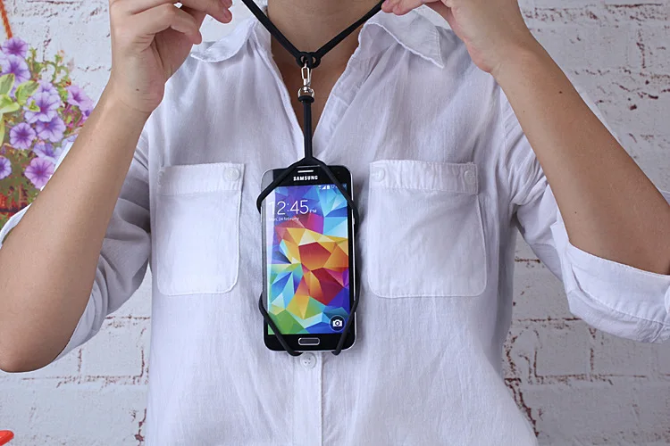 Универсальный силиконовый для мобильных телефонов ремешок держатель чехол для телефона шейный ремень ожерелье слинг для мобильного ремень для телефона